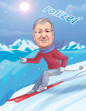 Digitale Ganzkörper-Karikatur in Farbe