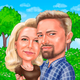 Karikatur von 2 Personen (Kopf und Schulter)