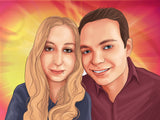 Karikatur von 2 Personen (Kopf und Schulter)