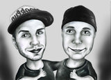 Digitale Schwarz-Weiße Kopfkarikatur - Karikaturen-Online - 4