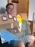 Gelbes Cartoonportrait von einer Person