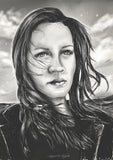 Digitales Schwarz-Weiß-Portrait