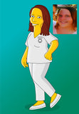 Gelbes Cartoonportrait von einer Person