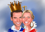 Karikatur von 2 Personen (Kopf und Schulter)