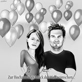 Digitale Schwarz-Weiße Kopfkarikatur - Karikaturen-Online - 7