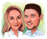 Karikatur von 2 Personen (Kopf und Schulter)
