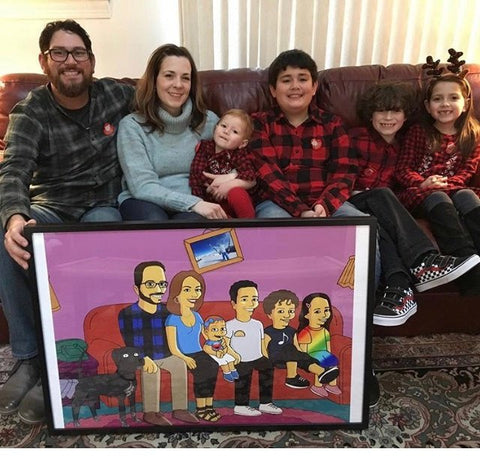 Gelbes Familien-Portrait