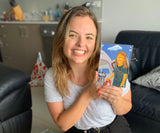 Gelbes Cartoonportrait von einer Person