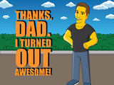 Dad portrait gift / father portrait gift / gifts for dad from daughter / gifts for dad from son / Father's Day yellow cartoon portrait