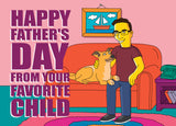 Dad portrait gift / father portrait gift / gifts for dad from daughter / gifts for dad from son / Father's Day yellow cartoon portrait