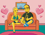 Djembe Player Gift - Portrait as Cartoon Character / Djembe art / Djembe gift / Djembe drum