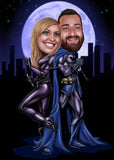 Deadpool wedding gift - custom portrait from your photo / Deadpool wedding card / custom Deadpool guest book / Deadpool and Wonder Woman