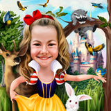 Custom Snow White Portrait / Snow White Party Ideas / Snow White Birthday / Snow White Party Invite / Snow White Invitations