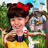 Custom Snow White Portrait / Snow White Party Ideas / Snow White Birthday / Snow White Party Invite / Snow White Invitations