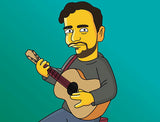 Djembe Player Gift - Portrait as Cartoon Character / Djembe art / Djembe gift / Djembe drum