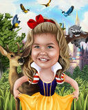 Custom Snow White Portrait / Snow White Party Ideas / Snow White Birthday / Snow White Party Invite / Snow White Invitations