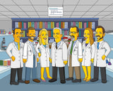 Doctor retirement gift - custom cartoon portrait / physician retirement / retired doctor gift / nurse retirement gift / medical retirement