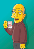 Dad portrait gift / father portrait gift / gifts for dad from daughter / gifts for dad from son / Father's Day yellow cartoon portrait