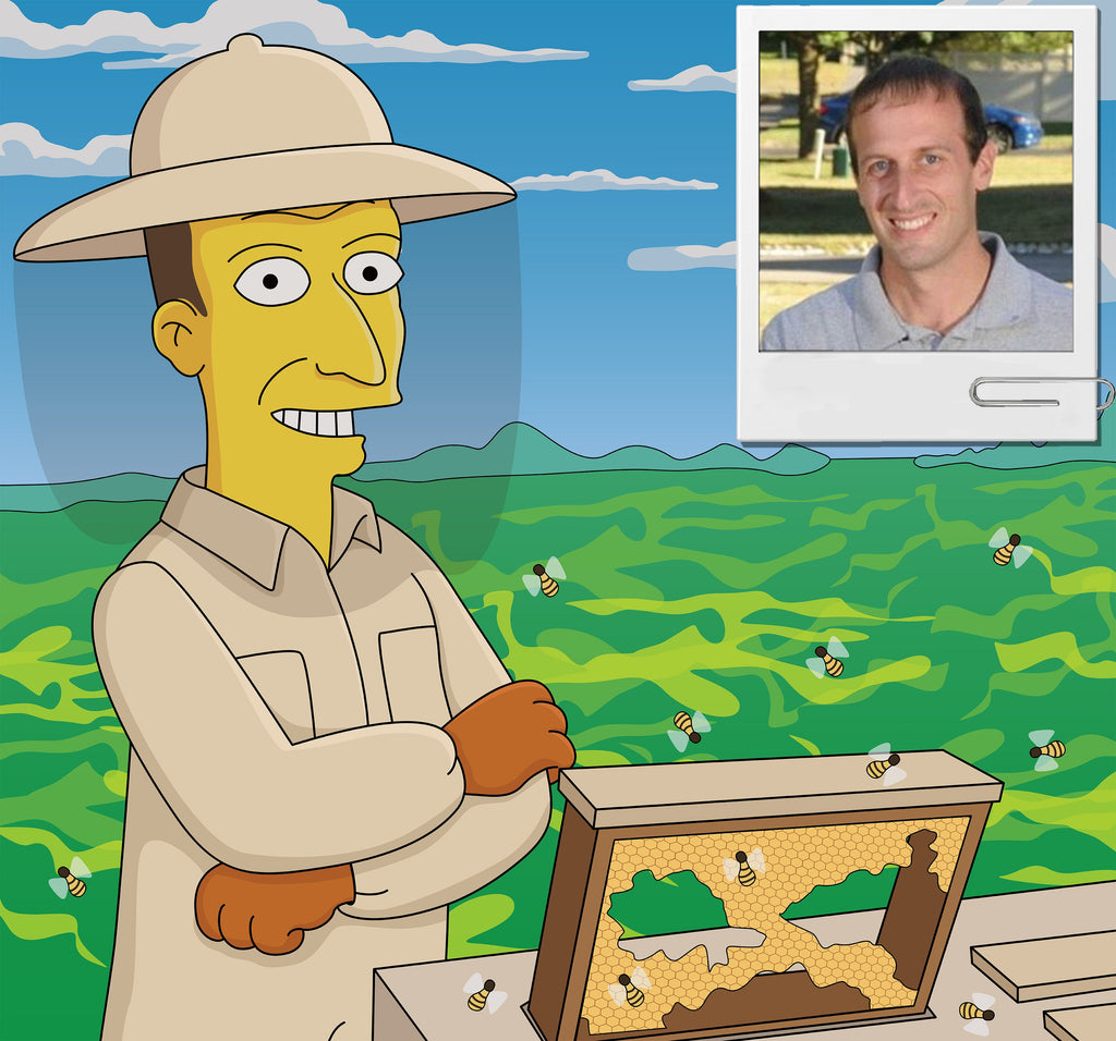 Beekeeper Gift - Custom Portrait from Photo as Yellow Character / beekeeping gifts / bee keeper gift
