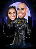 Deadpool wedding gift - custom portrait from your photo / Deadpool wedding card / custom Deadpool guest book / Deadpool and Wonder Woman
