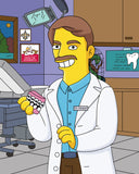 Dentist Retirement Gift - Custom Portrait as Cartoon Character / retired dentist