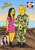 Cop and Nurse Gift  - Custom Portrait as Cartoon Characters / police and nurse / police officer nurse / police nurse gifts / nurse husband