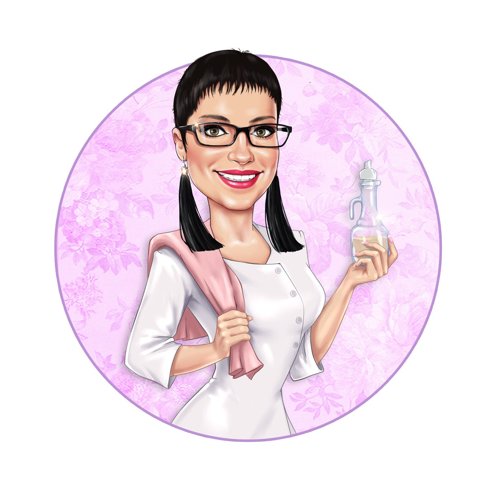 Massage Therapist Logo - custom portrait for your business logo / massage logo / wellness logo