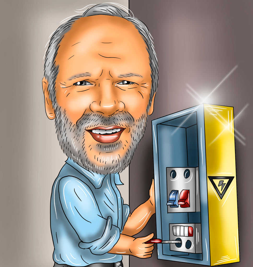 Elektriker Karikatur