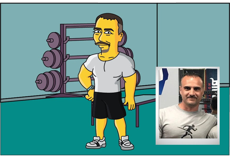 Fitness Trainer Gift - Custom Portrait as Cartoon Character / fitness instructor weightlifter bodybuilder gift /yoga instructor gift