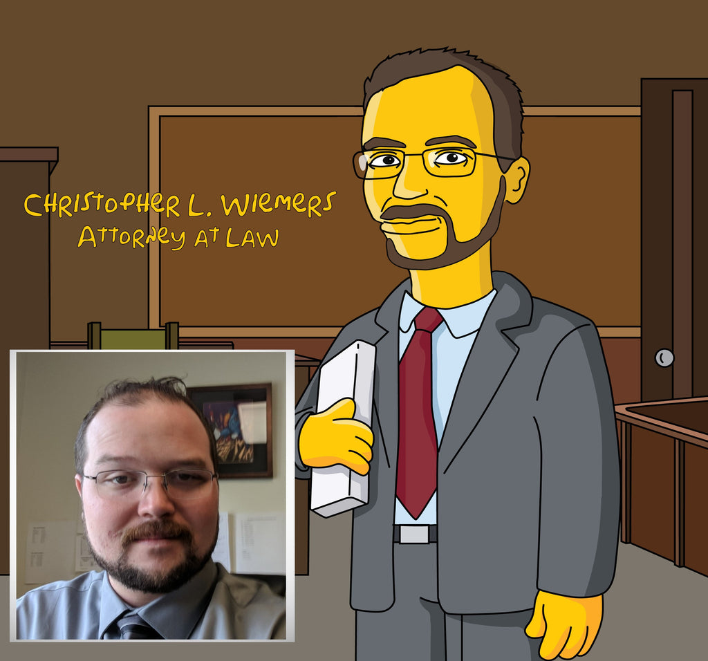 Attorney Gift - Custom Portrait as Yellow Cartoon Character / gift for attorney / advocate gift /attorney office gift /law school grad gift