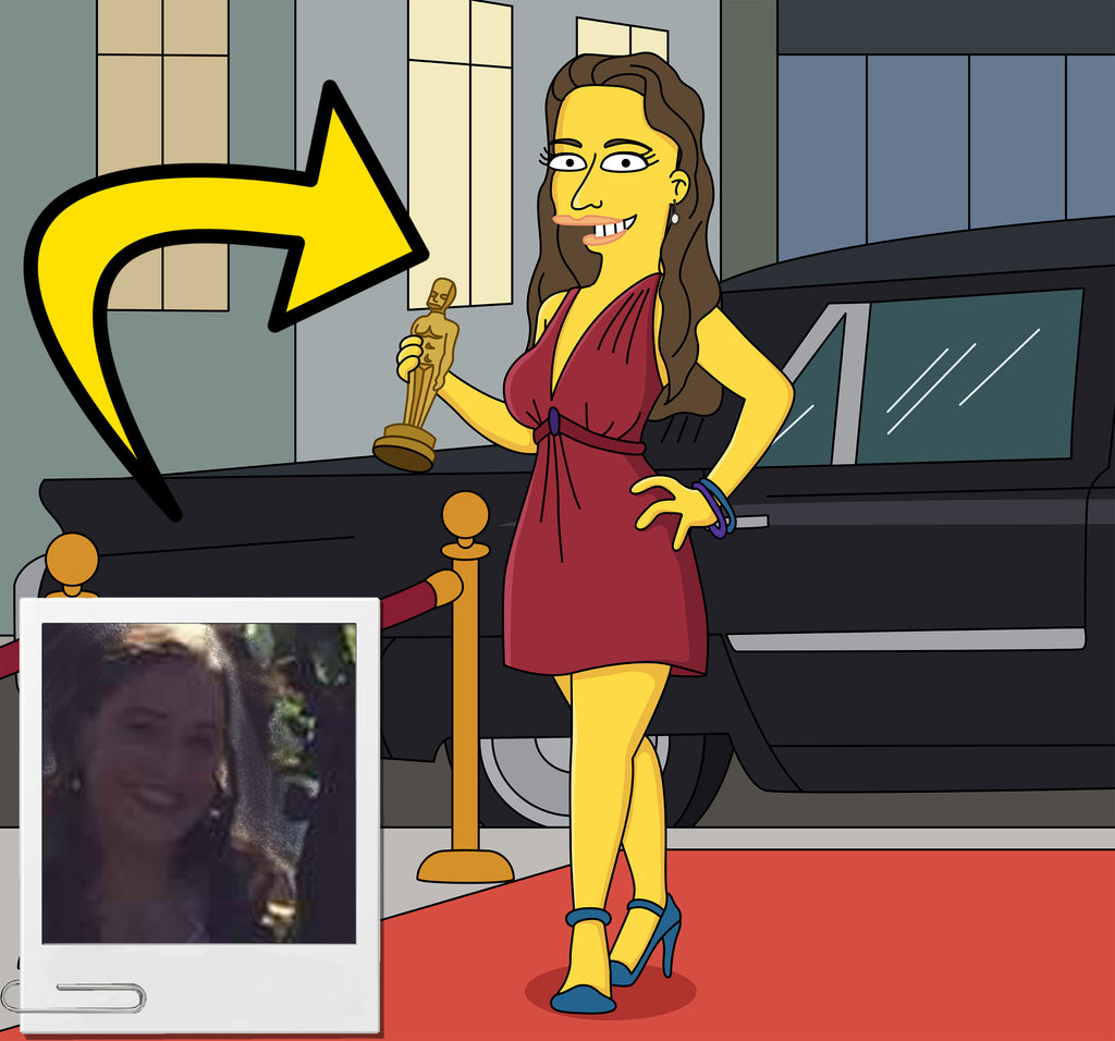 Actress Gift - Custom Portrait from Photo as Yellow Character