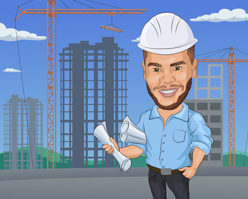 Bauingenieur Karikatur
