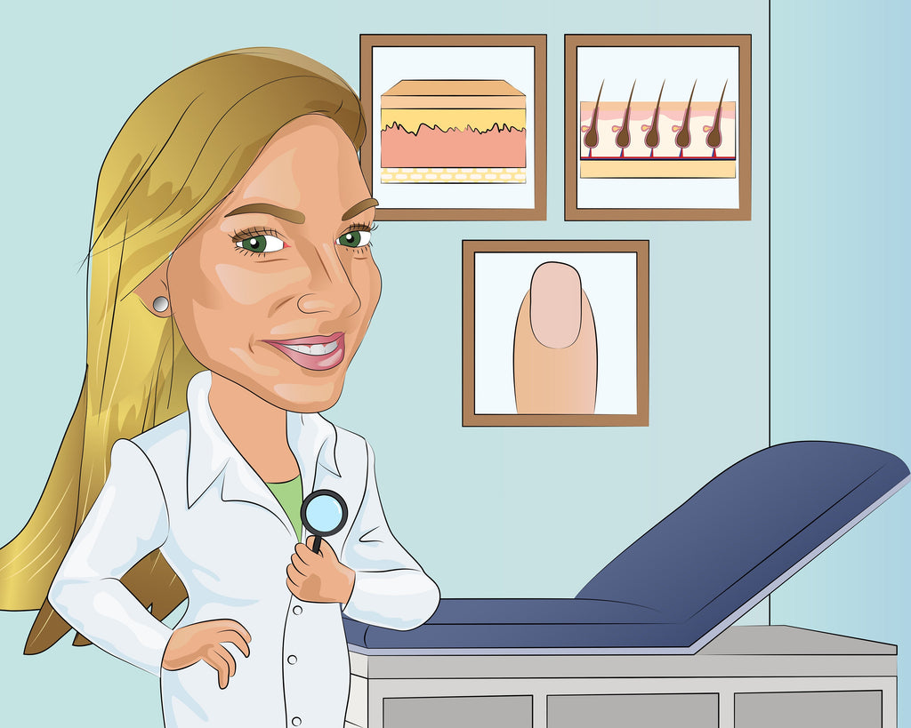 Dermatologe Karikatur