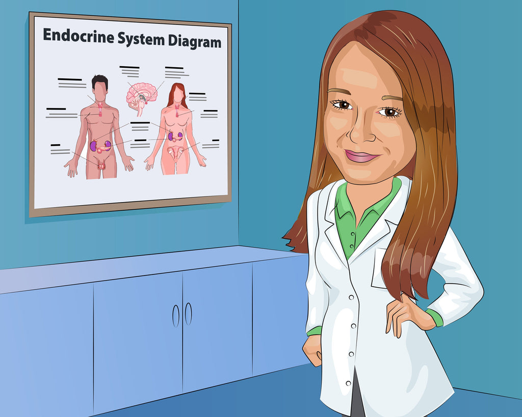 Arzt Endokrinologie Karikatur