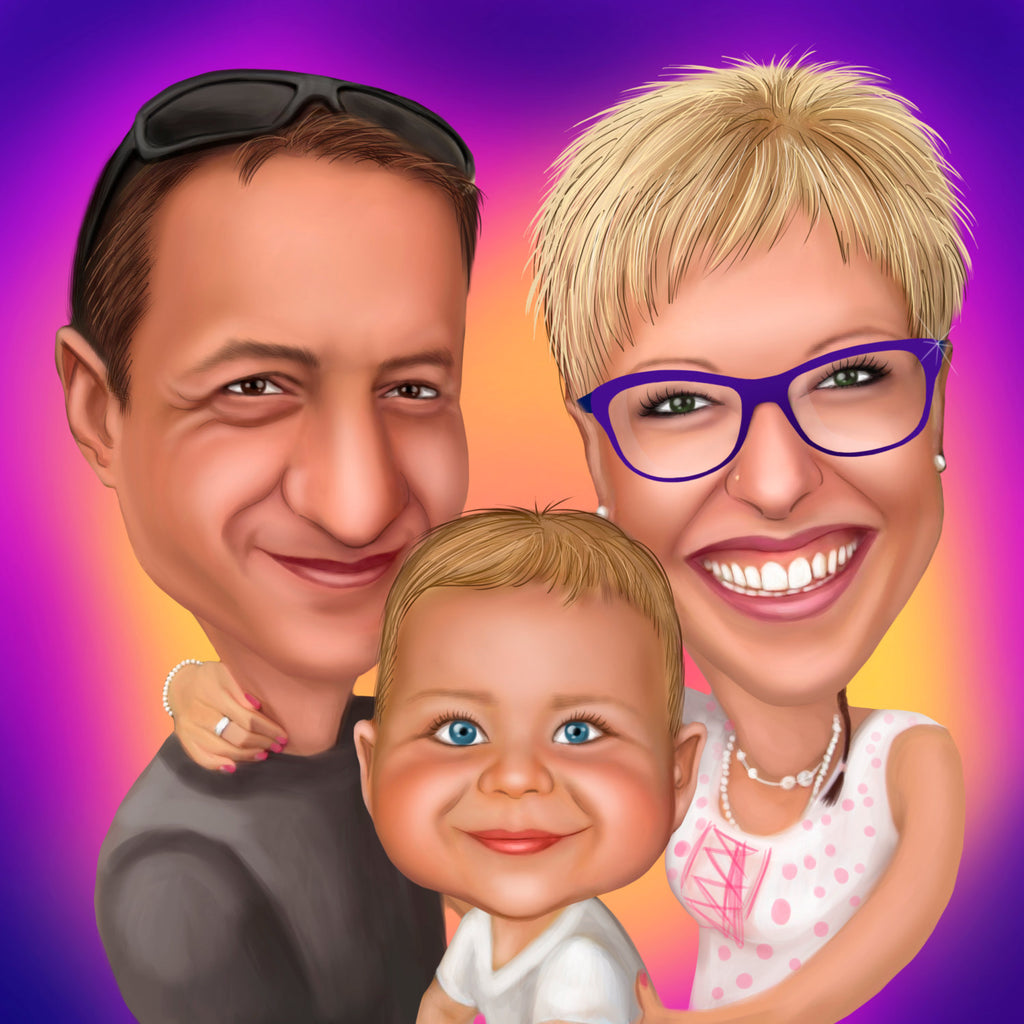 Custom FAMILY Caricature / family illustration / family cartoon / family portrait gift / illustrated family / family drawing / custom family