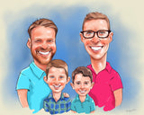 digitale Familien-Karikatur - Karikaturen-Online - 6