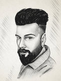 Digitales Schwarz-Weiß-Portrait
