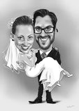 Hochzeitspaar Karikatur (Ganzkörper) - Karikaturen-Online - 2