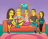 Simpsons Familien-Portrait - Karikaturen-Online - 1