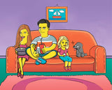 Simpsons Familien-Portrait - Karikaturen-Online - 3