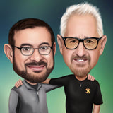 Karikatur von 2 Personen (Kopf und Schulter) - Karikaturen-Online - 2