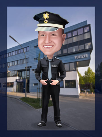 Polizei Karikatur
