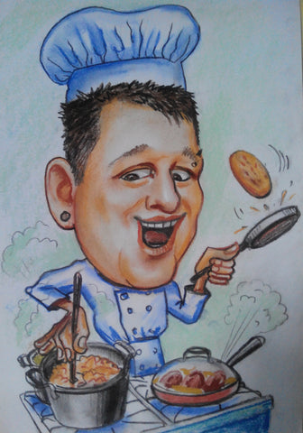 Karikatur zum Thema Beruf (Bleistift)