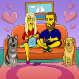 Simpsons Familien-Portrait - Karikaturen-Online - 8