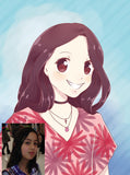 Custom Manga Commission portrait from your photo / custom manga drawing / fairy tail anime / chibi commission