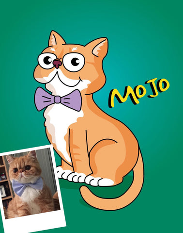 Custom Cartoonized Cat Portrait / draw my cat / custom cat portrait / paint my cat / my cat portrait / cat lover mom gift / cat portraits