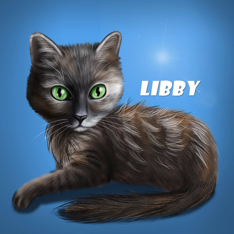 Cat Custom Portrait / cat cartoon portrait / custom cat portrait / my cat portrait / draw my cat / cat digital portrait / bespoke cat art