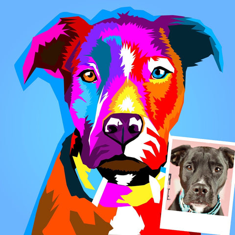 Custom WPAP Pet Portrait / wedha pet portrait / wpap style