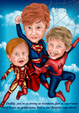 Super brother gift - custom portrait from photo / superboy / super son gift / super boy gift / brother superhero / super uncle