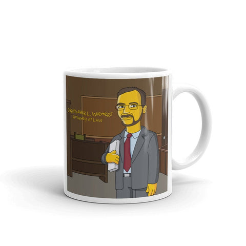 Attorney Mug / lawyer mug /law student mug with custom cartoon portrait, solicitor gift, barrister, counselor,paralegal, legal assistant cup